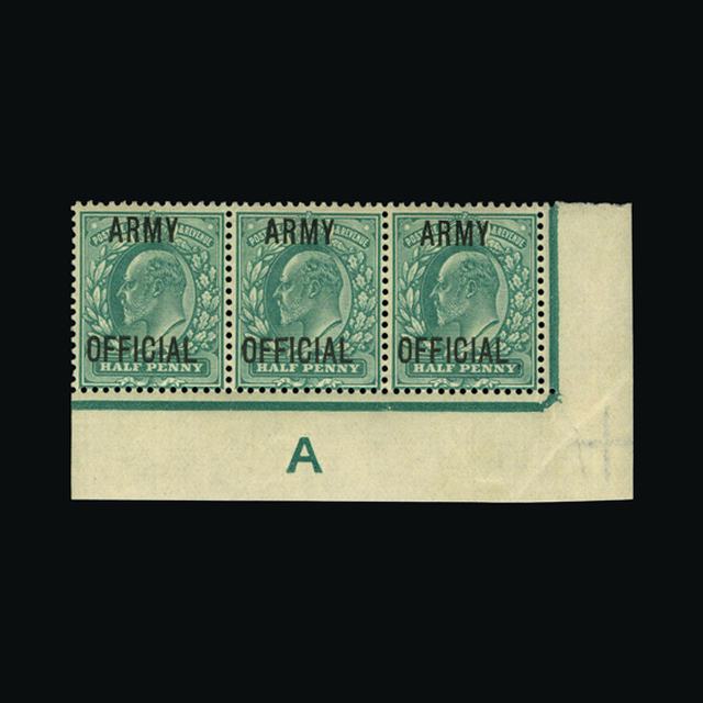 Lot 27073 - Great Britain - Officials 1902-03 -  UPA UPA Auction UPA 97