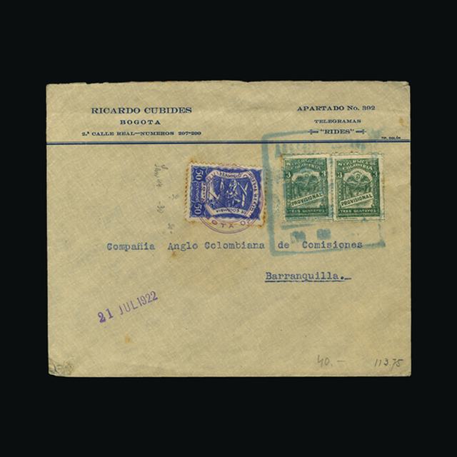 Lot 6132 - Colombia - SCADTA 1922 -  UPA UPA Auction UPA 97