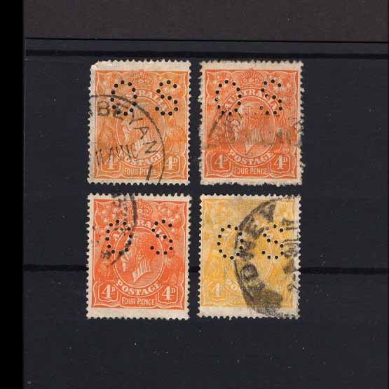 Lot 1586 - australia - officials 1914-21 -  UPA UPA Auction UPA 98