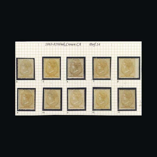 Lot 16013 - Malta 1863-81 -  UPA UPA Auction UPA 98