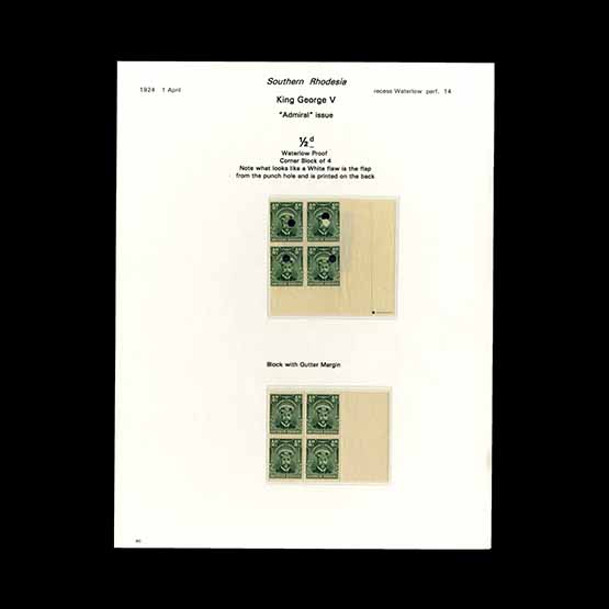Lot 19806 - Rhodesia - Southern Rhodesia 1924-29 -  UPA UPA Auction UPA 98