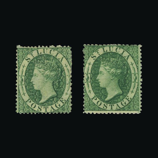 Lot 21499 - st. lucia 1860 -  UPA UPA Auction UPA 98