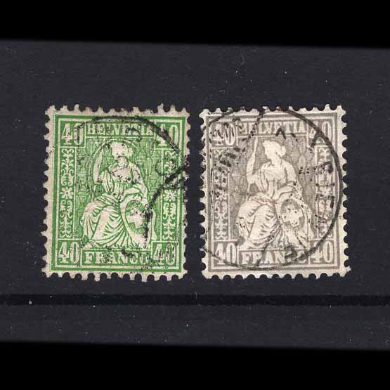 Lot 22069 - Switzerland 1862-78 -  UPA UPA Auction UPA 98