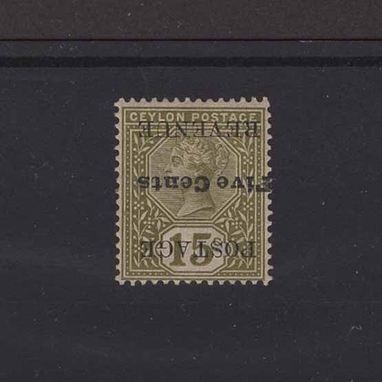 Lot 4789 - Ceylon 1890 - UPA UPA Auction UPA 98 Lot 4789 - Ceylon 1890 - UPA UPA Auction UPA 98