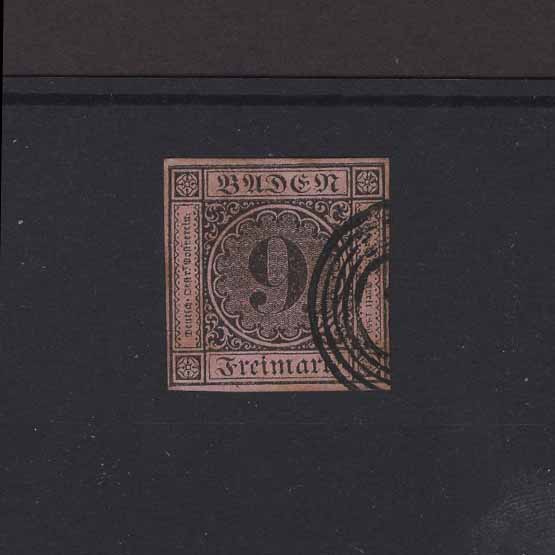 Lot 8629 - German States - Baden 1851-52 -  UPA UPA Auction UPA 98