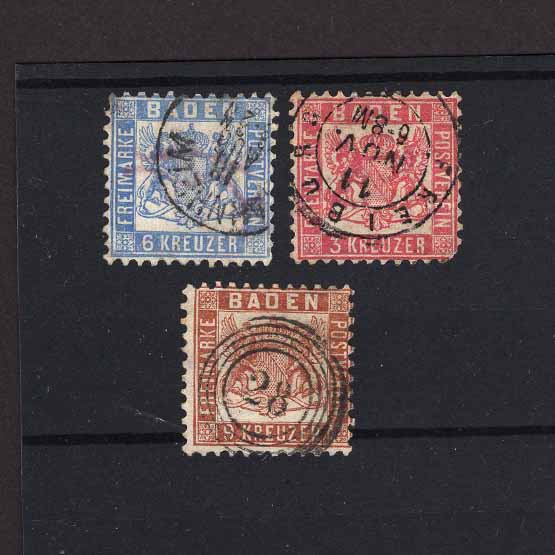 Lot 8636 - German States - Baden 1862-65 -  UPA UPA Auction UPA 98