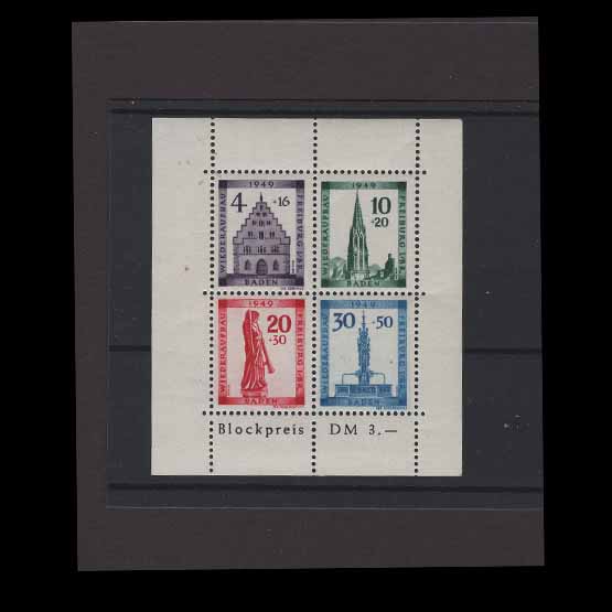 Lot 8644 - German States - Baden 1949 -  UPA UPA Auction UPA 98